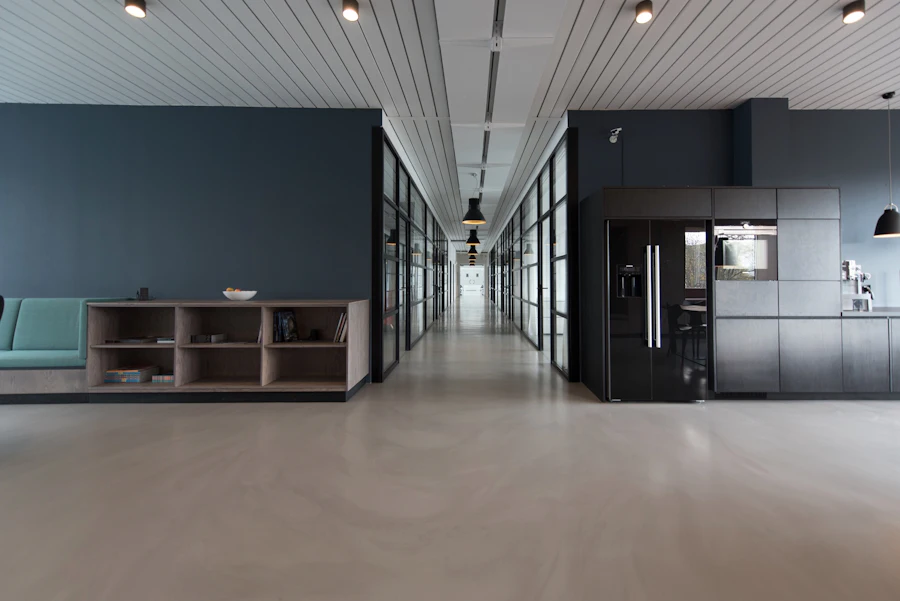 Bright modern office corridor